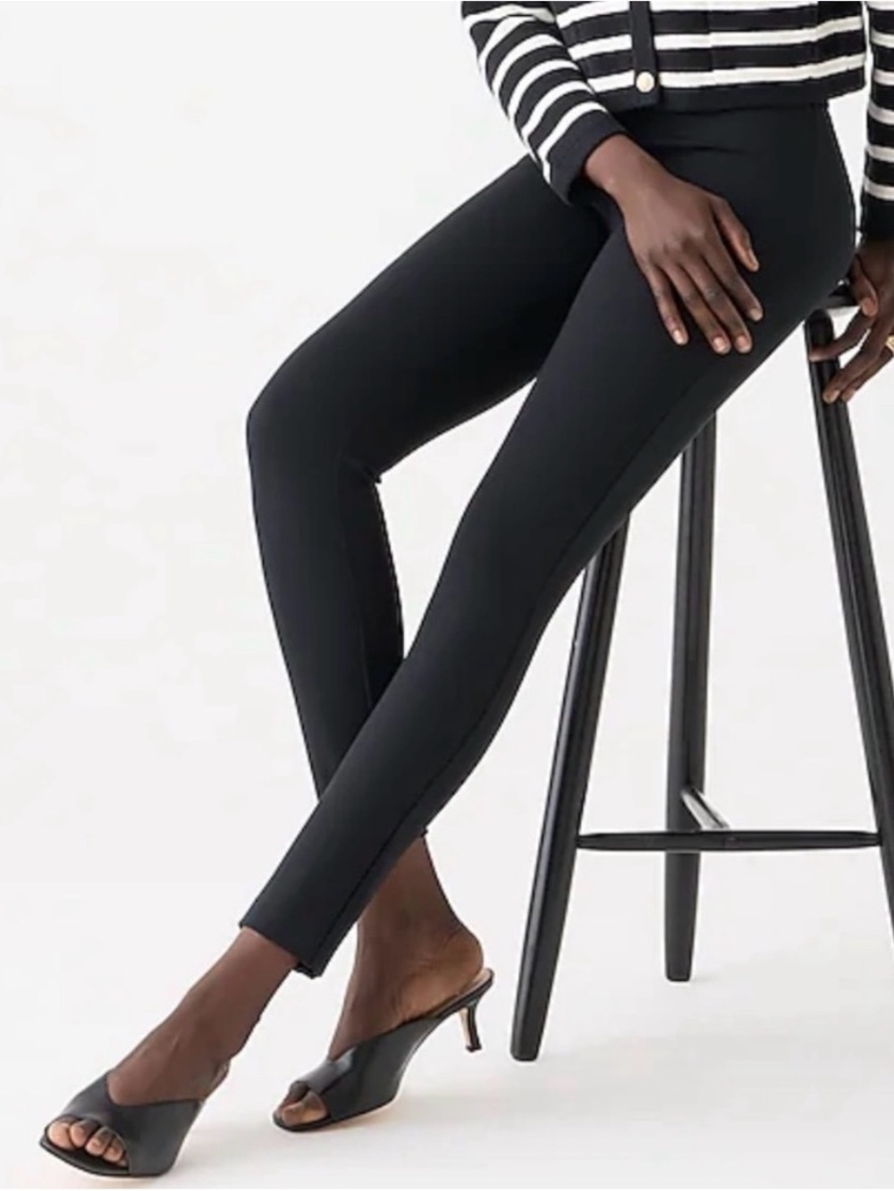 NWT J Crew Petite Any Day Pixie Pants Ponte Stretch in Black size XXS